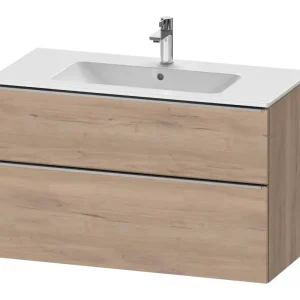 Sonderangebot Duravit D-Neo Waschtischunterschrank mit 2 Auszügen Griff Edelstahl Gebürstet 1010 x 625 x 462 mm - Eiche Marmoriert Matt