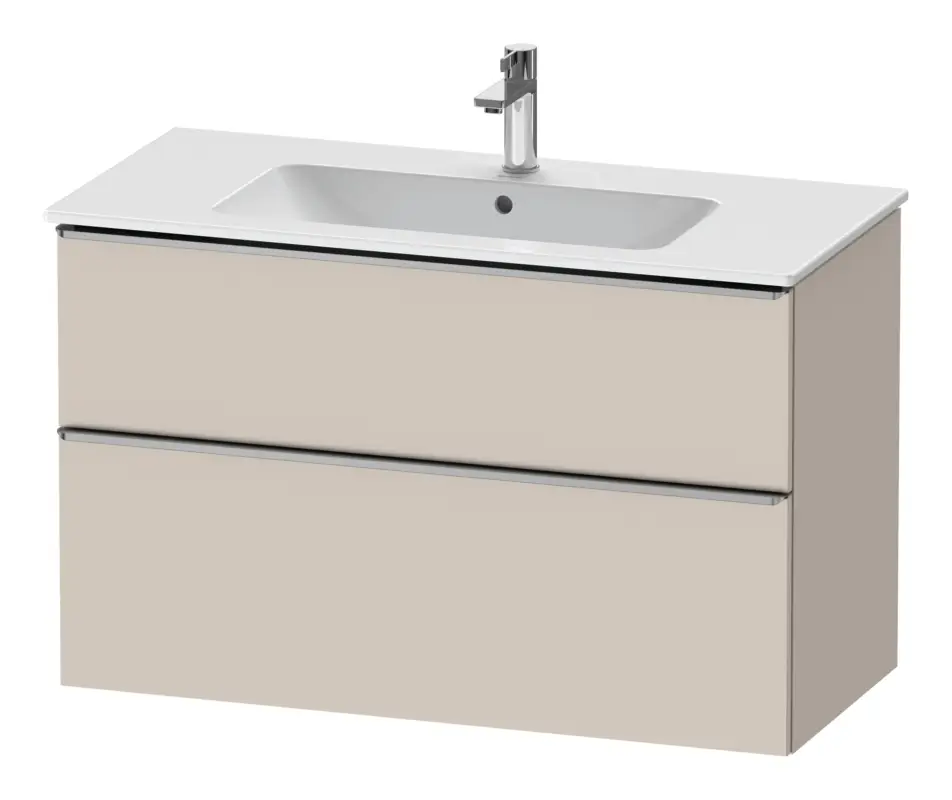 Duravit D-Neo Waschtischunterschrank mit 2 Auszügen Griff Edelstahl Gebürstet 1010 x 625 x 462 mm - Taupe Matt Meistverkauft