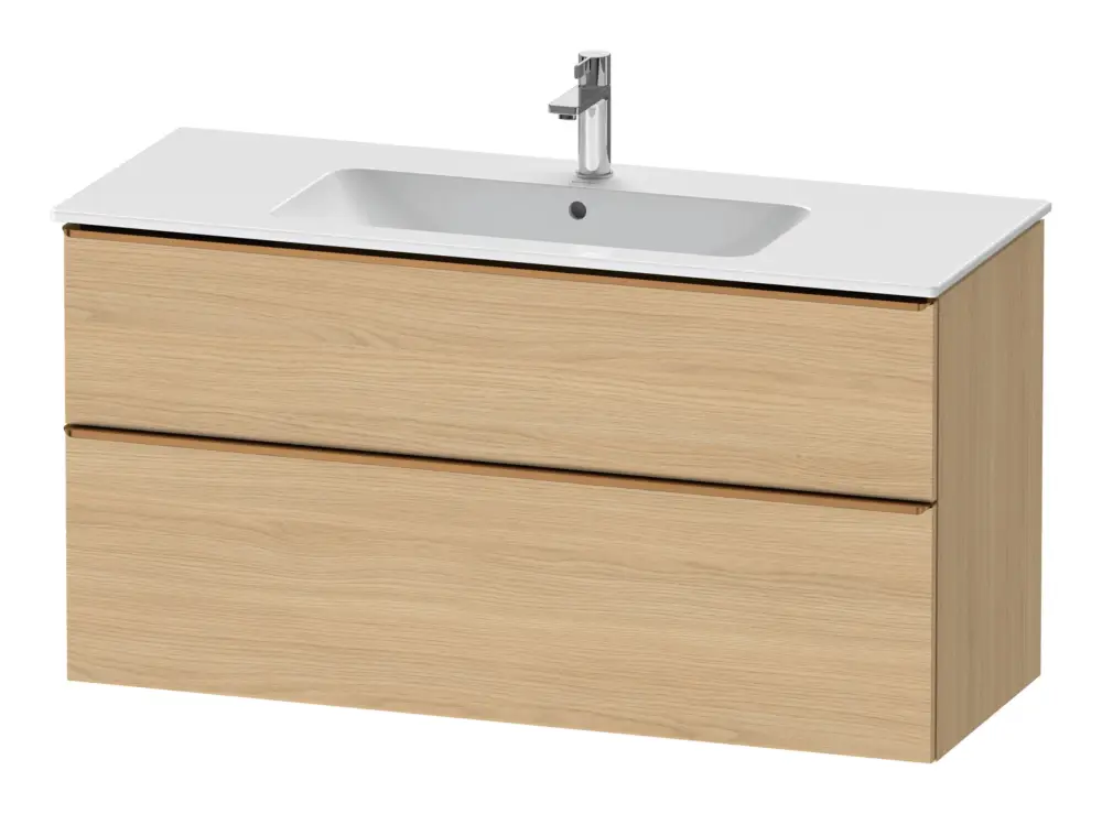 Duravit D-Neo Waschtischunterschrank mit 2 Auszügen Griff Bronze Gebürstet 1210 x 625 x 462 mm - Eiche Natur Matt Top-Angebot