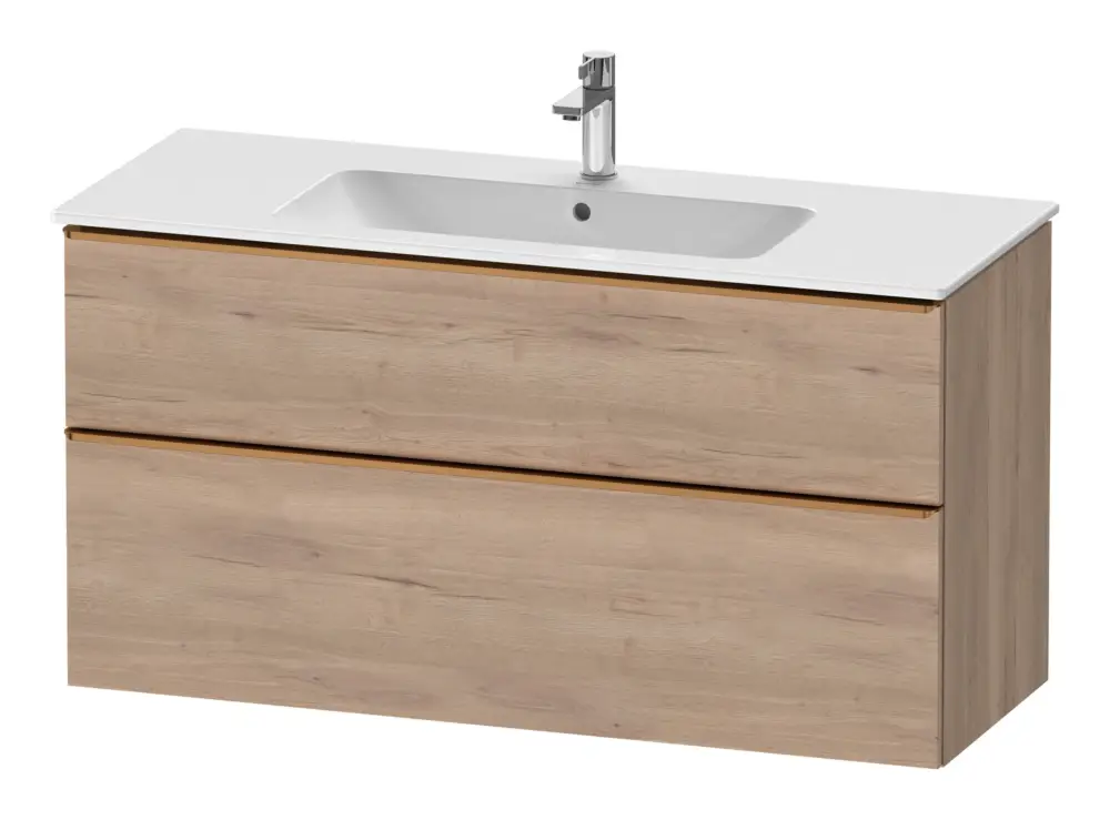 Duravit D-Neo Waschtischunterschrank mit 2 Auszügen Griff Bronze Gebürstet 1210 x 625 x 462 mm - Eiche Marmoriert Matt Knallerangebot