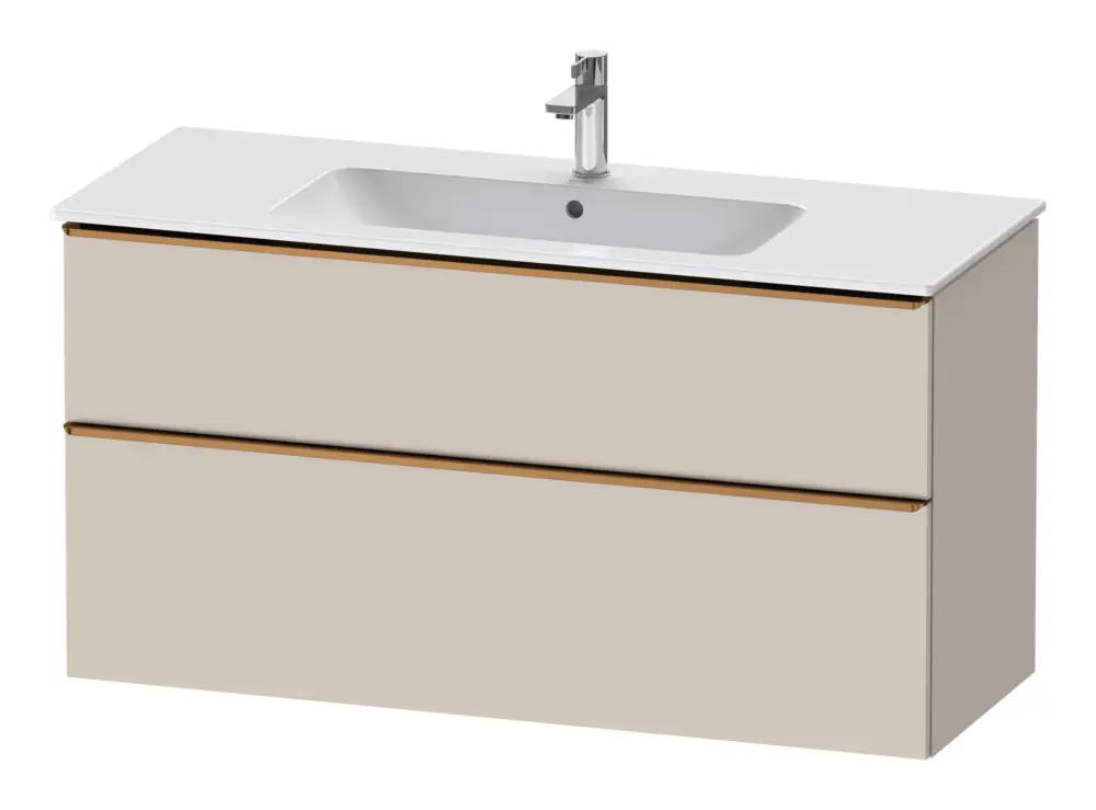 Top-Preis Duravit D-Neo Waschtischunterschrank mit 2 Auszügen Griff Bronze Gebürstet 1210 x 625 x 462 mm - Taupe Matt