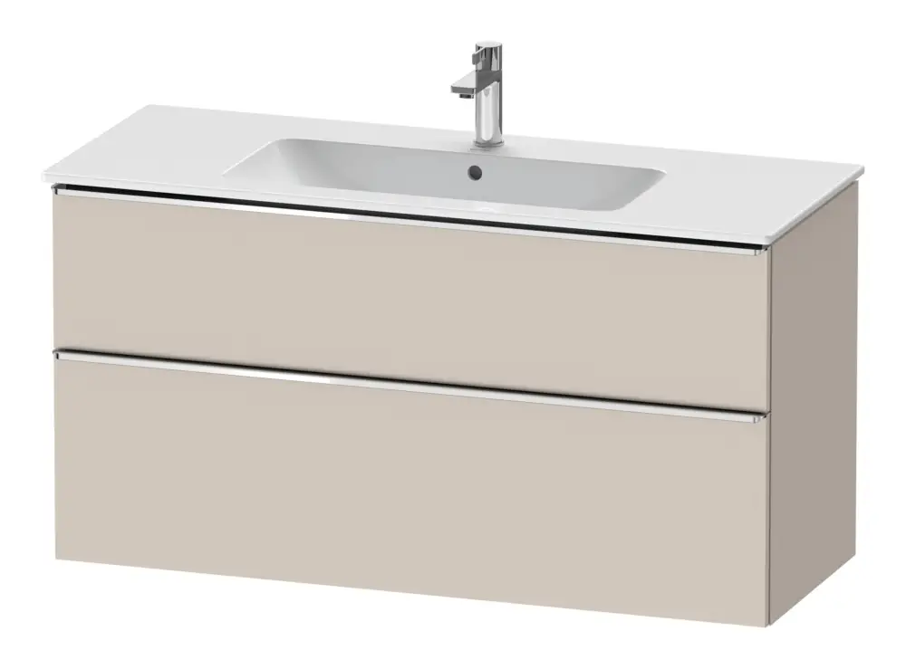 Duravit D-Neo Waschtischunterschrank mit 2 Auszügen Griff Chrom Hochglanz 1210 x 625 x 462 mm - Taupe Matt Top-Preis