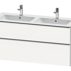 Wochenendangebot Duravit D-Neo Waschtischunterschrank für 2 Becken mit 2 Auszügen Griff Edelstahl Gebürstet 1280 x 625 x 462 mm - Weiß Matt