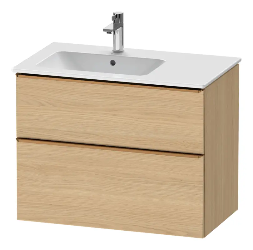Duravit D-Neo Waschtischunterschrank für 234583 mit 2 Auszügen Griff Bronze Gebürstet 810 x 625 x 462 mm - Eiche Natur Matt Must-Have