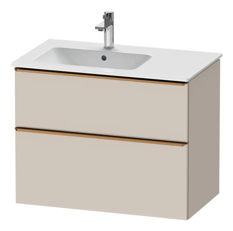 Super-Preis Duravit D-Neo Waschtischunterschrank für 234583 mit 2 Auszügen Griff Bronze Gebürstet 810 x 625 x 462 mm - Taupe Matt