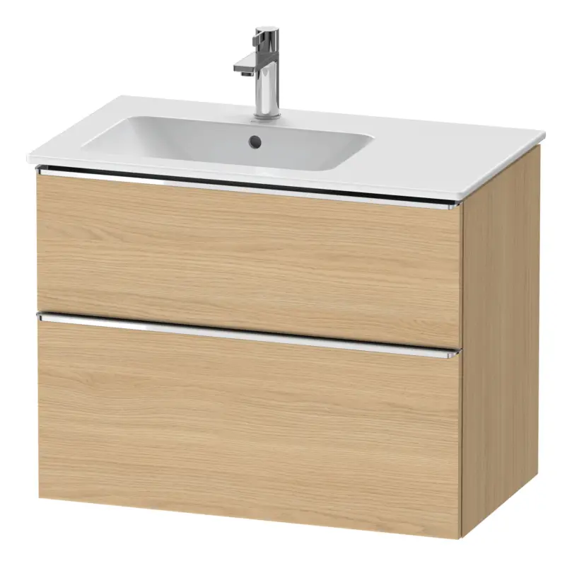 Duravit D-Neo Waschtischunterschrank für 234583 mit 2 Auszügen Griff Chrom Hochglanz 810 x 625 x 462 mm - Eiche Natur Matt Knallerangebot