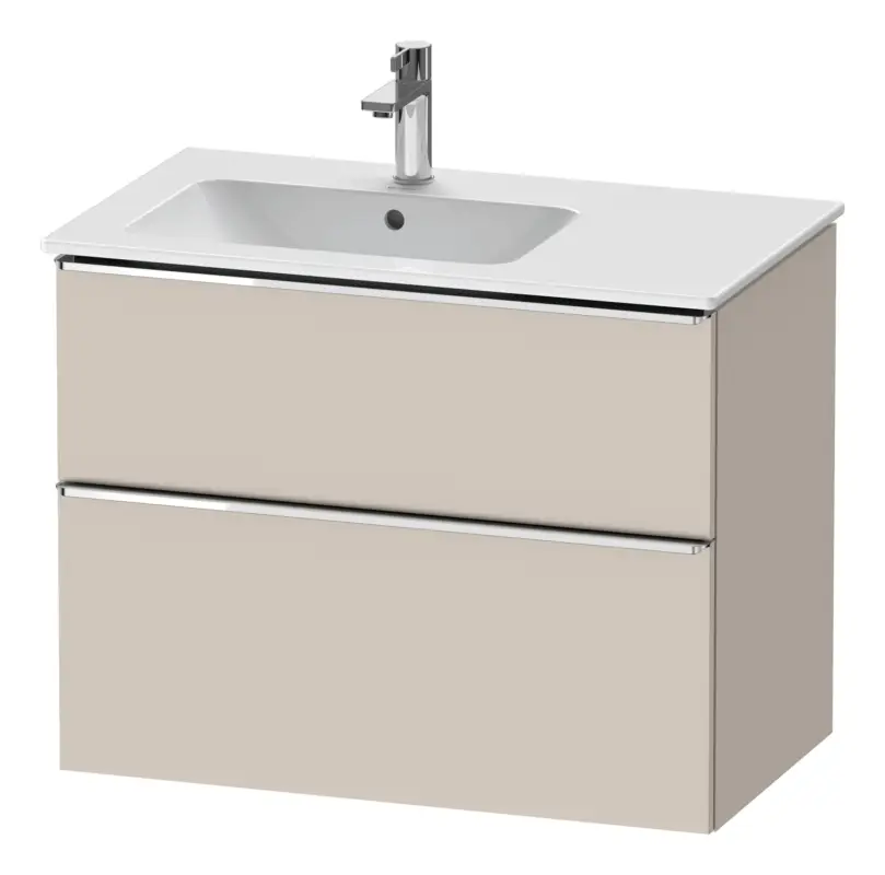 Duravit D-Neo Waschtischunterschrank für 234583 mit 2 Auszügen Griff Chrom Hochglanz 810 x 625 x 462 mm - Taupe Matt Sonderangebot