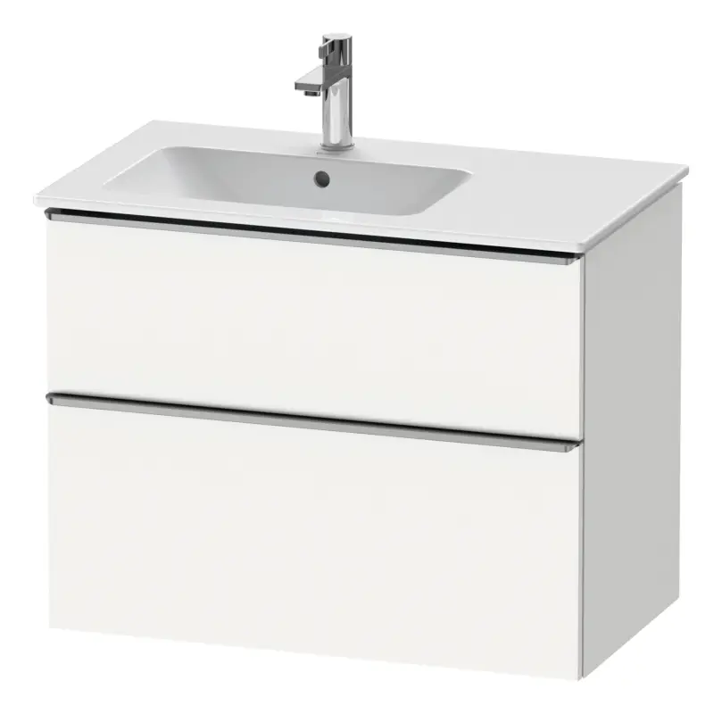Duravit D-Neo Waschtischunterschrank für 234583 mit 2 Auszügen Griff Edelstahl Gebürstet 810 x 625 x 462 mm - Weiß Matt Wochenendangebot