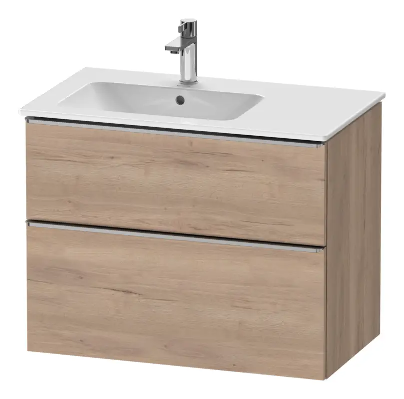 Duravit D-Neo Waschtischunterschrank für 234583 mit 2 Auszügen Griff Edelstahl Gebürstet 810 x 625 x 462 mm - Eiche Marmoriert Matt Direkt Vom Hersteller