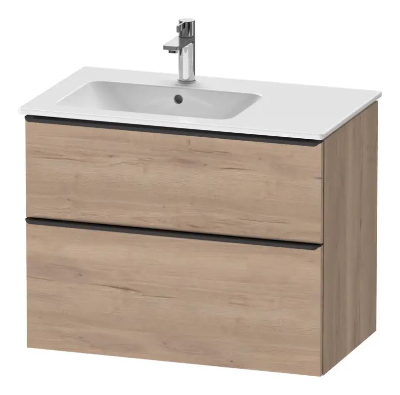Duravit D-Neo Waschtischunterschrank für 234583 mit 2 Auszügen Griff Diamantschwarz Matt 810 x 625 x 462 mm - Eiche Marmoriert Matt Sale