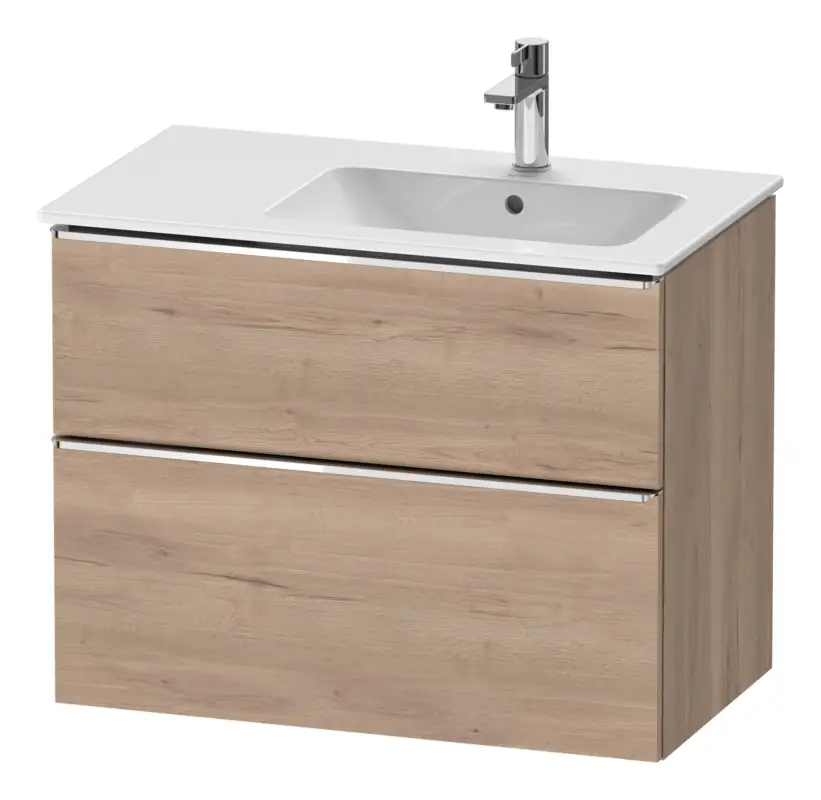 Duravit D-Neo Waschtischunterschrank mit 2 Auszügen Griff Chrom Hochglanz 810 x 625 x 462 mm - Eiche Marmoriert Matt Preiswert