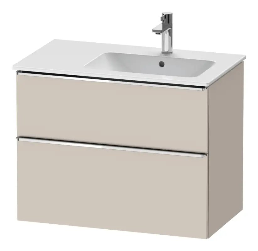 Neu Im Sortiment Duravit D-Neo Waschtischunterschrank mit 2 Auszügen Griff Chrom Hochglanz 810 x 625 x 462 mm - Taupe Matt