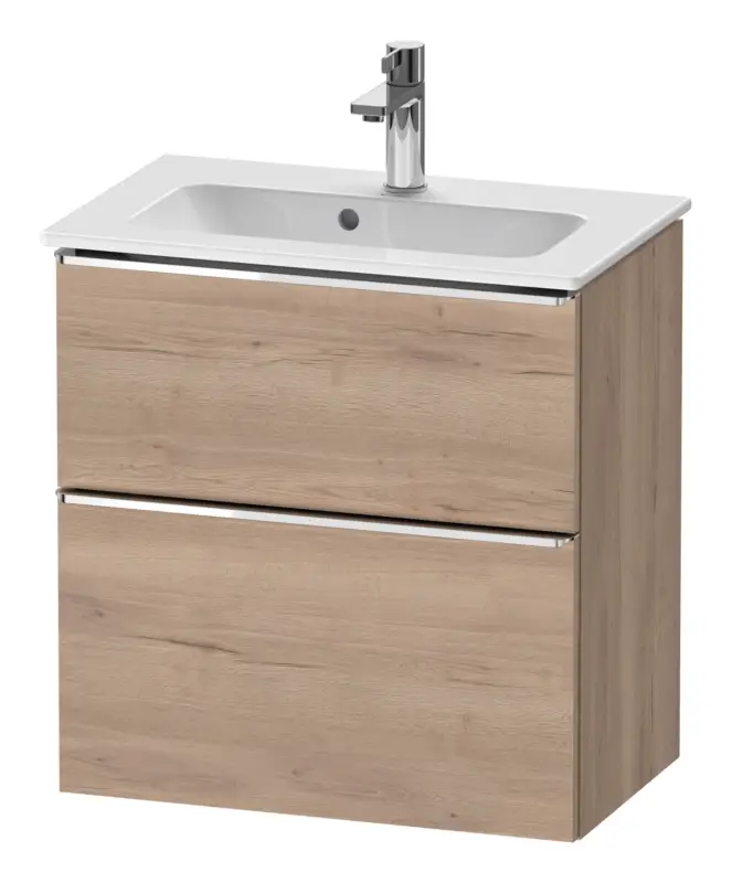 Duravit D-Neo Waschtischunterschrank mit 2 Auszügen Griff Chrom Hochglanz 610 x 625 x 372 mm - Eiche Marmoriert Matt Top-Angebot