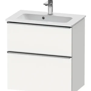 Top-Angebot Duravit D-Neo Waschtischunterschrank mit 2 Auszügen Griff Edelstahl Gebürstet 610 x 625 x 372 mm - Weiß Matt