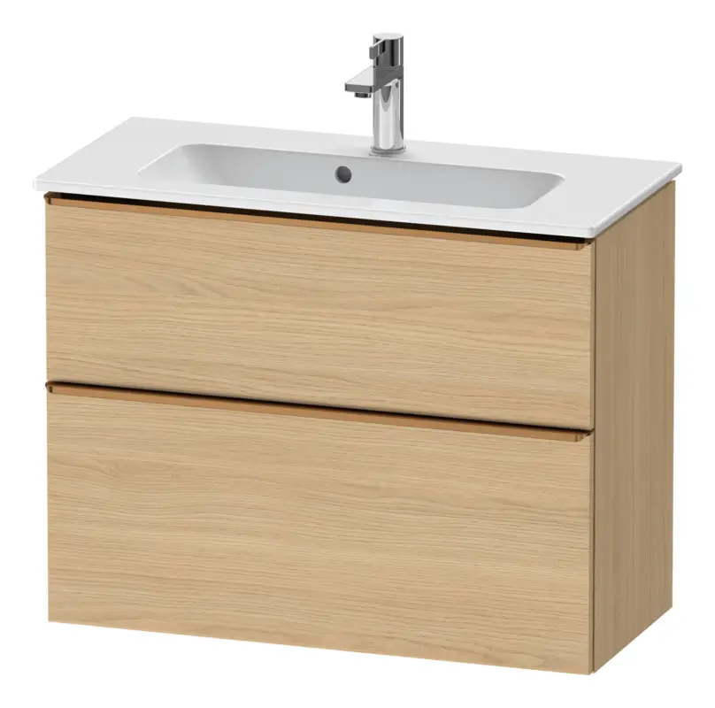 Nur Für Kurze Zeit Duravit D-Neo Waschtischunterschrank mit 2 Auszügen Griff Bronze Gebürstet 810 x 625 x 372 mm - Eiche Natur Matt