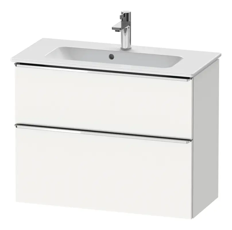 Duravit D-Neo Waschtischunterschrank mit 2 Auszügen Griff Chrom Hochglanz 810 x 625 x 372 mm - Weiß Matt Bestseller