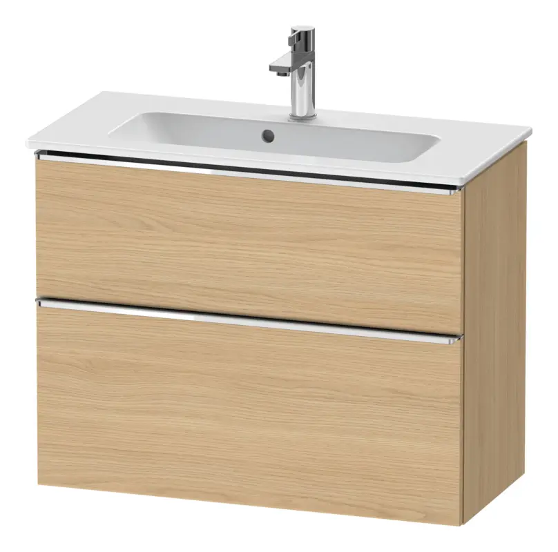 Preiswert Duravit D-Neo Waschtischunterschrank mit 2 Auszügen Griff Chrom Hochglanz 810 x 625 x 372 mm - Eiche Natur Matt