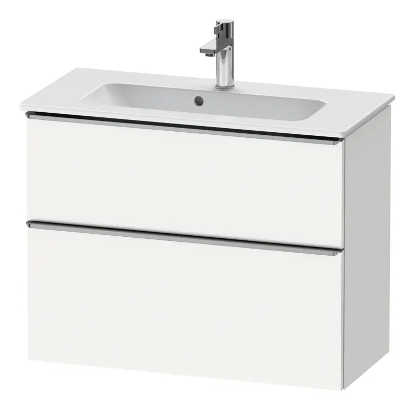 Duravit D-Neo Waschtischunterschrank mit 2 Auszügen Griff Edelstahl Gebürstet 810 x 625 x 372 mm - Weiß Matt Direkt Vom Hersteller
