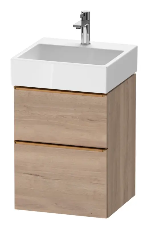 Duravit D-Neo Waschtischunterschrank mit 2 Auszügen Griff Bronze Gebürstet 484 x 625 x 442 mm - Eiche Marmoriert Matt Sonderangebot