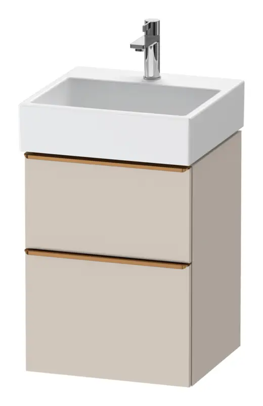 Duravit D-Neo Waschtischunterschrank mit 2 Auszügen Griff Bronze Gebürstet 484 x 625 x 442 mm - Taupe Matt Wochenendangebot