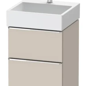 Beliebt Duravit D-Neo Waschtischunterschrank mit 2 Auszügen Griff Chrom Hochglanz 484 x 625 x 442 mm - Taupe Matt