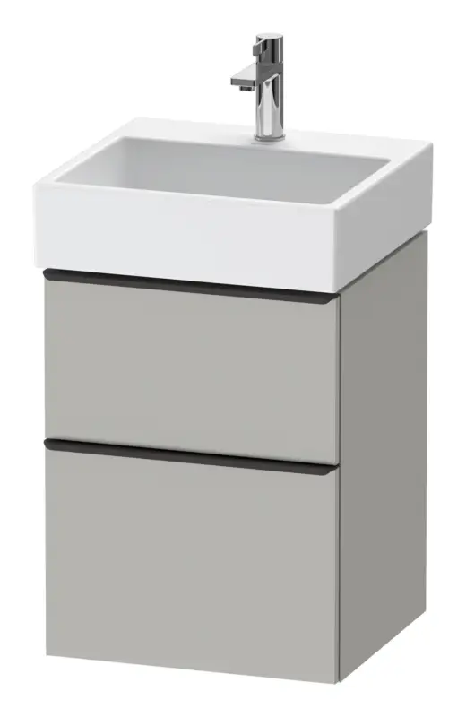 Preisknaller Duravit D-Neo Waschtischunterschrank mit 2 Auszügen Griff Diamantschwarz Matt 484 x 625 x 442 mm - Betongrau Matt