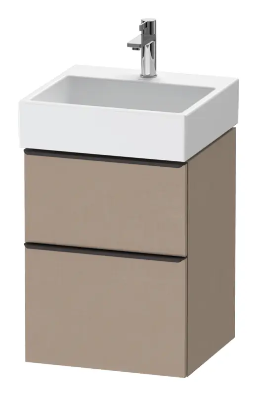 Versand Am Gleichen Tag Duravit D-Neo Waschtischunterschrank mit 2 Auszügen Griff Diamantschwarz Matt 484 x 625 x 442 mm - Leinen Matt