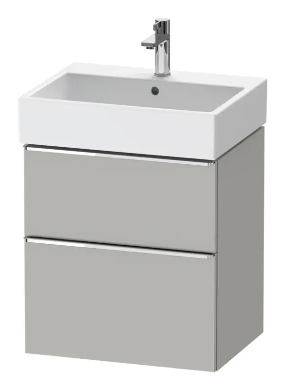 Neu Im Sortiment Duravit D-Neo Waschtischunterschrank mit 2 Auszügen Griff Bronze Gebürstet 584 x 625 x 442 mm - Betongrau Matt