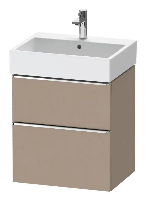 Duravit D-Neo Waschtischunterschrank mit 2 Auszügen Griff Chrom Hochglanz 584 x 625 x 442 mm - Leinen Matt Super-Preis