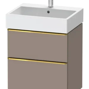 Angebot Duravit D-Neo Waschtischunterschrank mit 2 Auszügen Griff Gold Poliert 584 x 625 x 442 mm - Basalt Matt