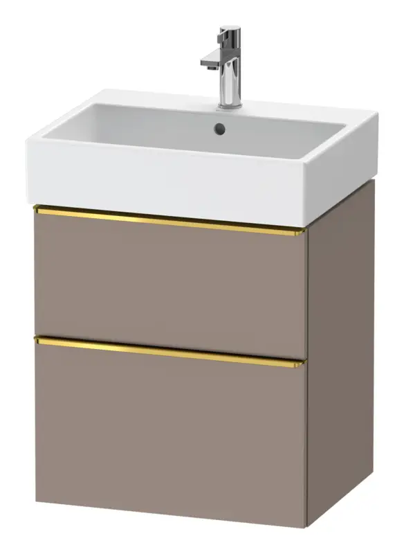 Angebot Duravit D-Neo Waschtischunterschrank mit 2 Auszügen Griff Gold Poliert 584 x 625 x 442 mm - Basalt Matt
