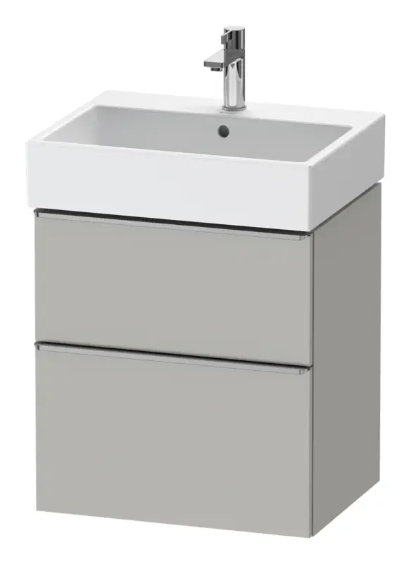 Duravit D-Neo Waschtischunterschrank mit 2 Auszügen Griff Gold Poliert 584 x 625 x 442 mm - Betongrau Matt Direkt Vom Hersteller
