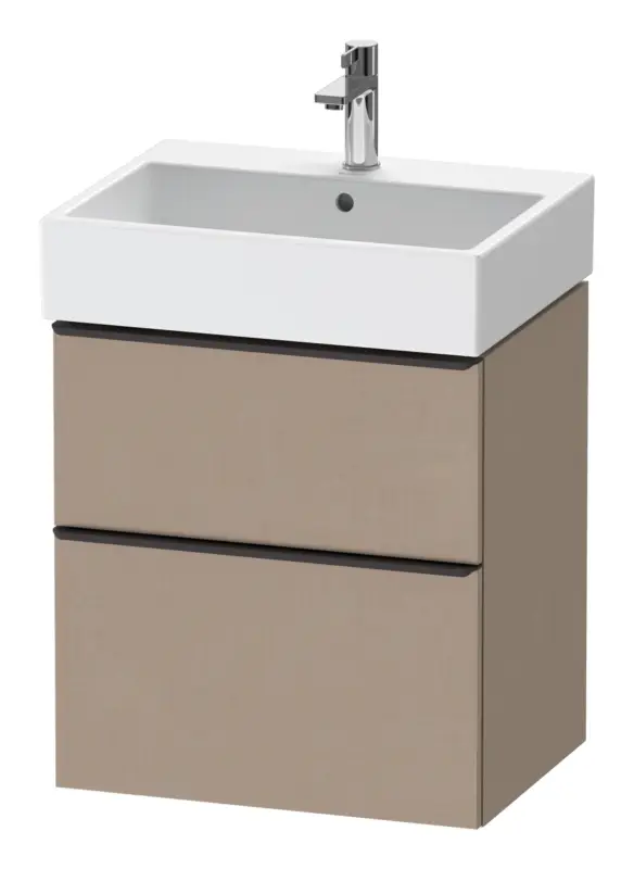 Duravit D-Neo Waschtischunterschrank mit 2 Auszügen Griff Diamantschwarz Matt 584 x 625 x 442 mm - Leinen Matt Meistverkauft