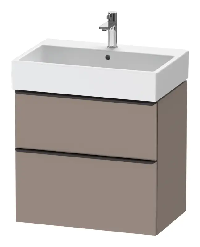Schneller Versand Duravit D-Neo Waschtischunterschrank mit 2 Auszügen Griff Diamantschwarz Matt 684 x 625 x 442 mm - Basalt Matt