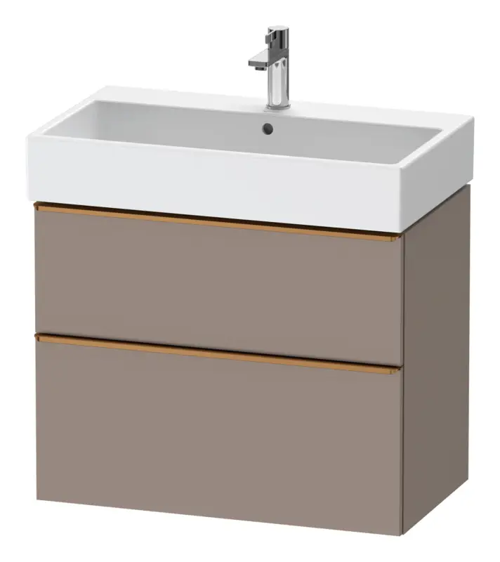 Duravit D-Neo Waschtischunterschrank mit 2 Auszügen Griff Bronze Gebürstet 784 x 625 x 442 mm - Basalt Matt Preis Gesenkt