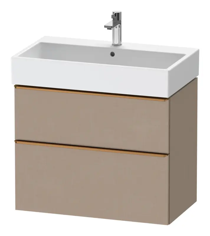 Duravit D-Neo Waschtischunterschrank mit 2 Auszügen Griff Bronze Gebürstet 784 x 625 x 442 mm - Leinen Matt Super-Preis