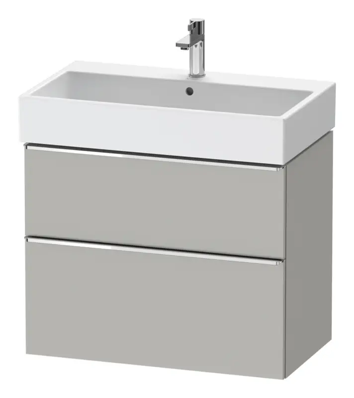 Letzte Chance Duravit D-Neo Waschtischunterschrank mit 2 Auszügen Griff Bronze Gebürstet 784 x 625 x 442 mm - Betongrau Matt
