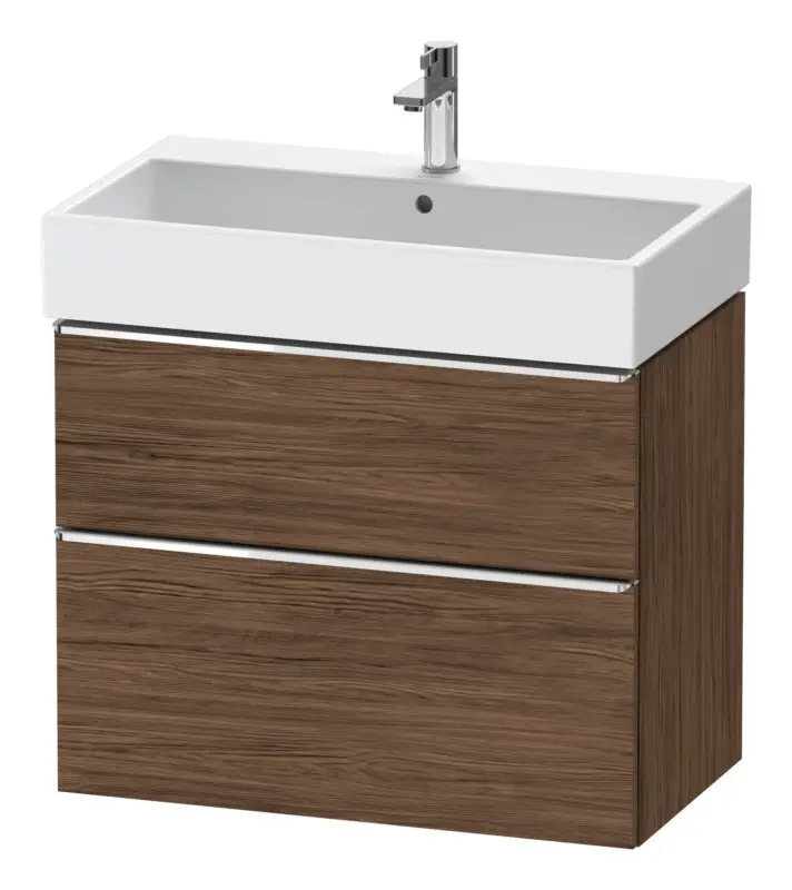 Kracherpreis Duravit D-Neo Waschtischunterschrank mit 2 Auszügen Griff Chrom Hochglanz 784 x 625 x 442 mm - Nussbaum dunkel Matt