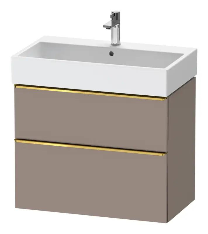 Günstig Duravit D-Neo Waschtischunterschrank mit 2 Auszügen Griff Gold Poliert 784 x 625 x 442 mm - Basalt Matt