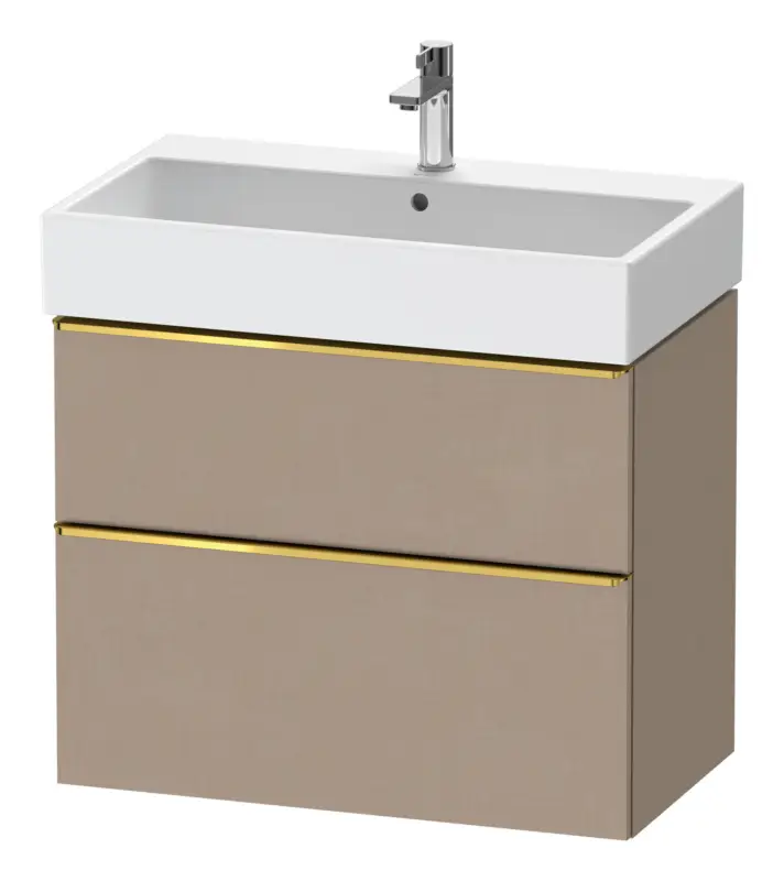 Duravit D-Neo Waschtischunterschrank mit 2 Auszügen Griff Gold Poliert 784 x 625 x 442 mm - Leinen Matt Sofort Bestellen