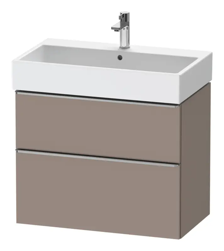 Duravit D-Neo Waschtischunterschrank mit 2 Auszügen Griff Edelstahl Gebürstet 784 x 625 x 442 mm - Basalt Matt Aktuell