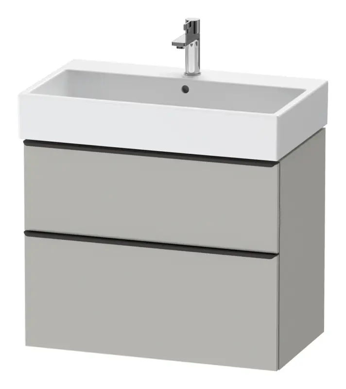 Mega-Angebot Duravit D-Neo Waschtischunterschrank mit 2 Auszügen Griff Edelstahl Gebürstet 784 x 625 x 442 mm - Betongrau Matt