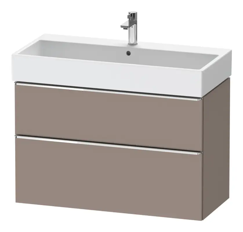 Duravit D-Neo Waschtischunterschrank mit 2 Auszügen Griff Chrom Hochglanz 984 x 625 x 442 mm - Basalt Matt Preisknaller