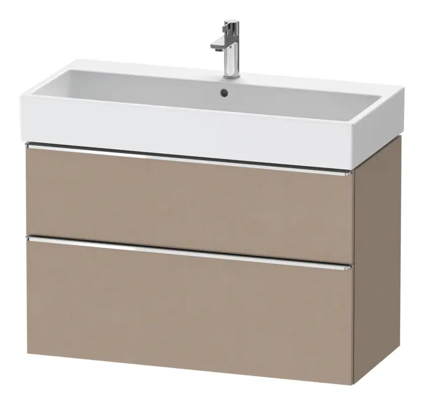 Neue Kollektion Duravit D-Neo Waschtischunterschrank mit 2 Auszügen Griff Chrom Hochglanz 984 x 625 x 442 mm - Leinen Matt