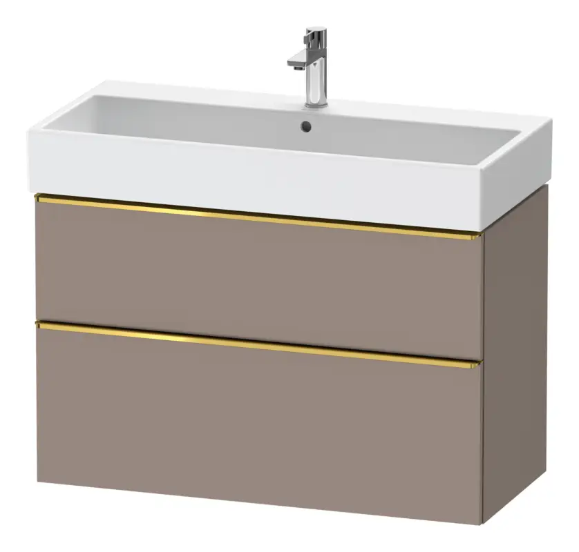 Bestpreis Duravit D-Neo Waschtischunterschrank mit 2 Auszügen Griff Gold Poliert 984 x 625 x 442 mm - Basalt Matt