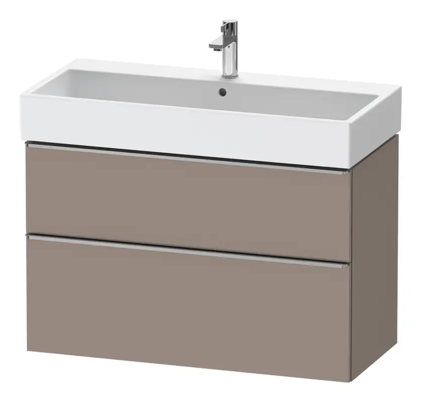 Bestseller Duravit D-Neo Waschtischunterschrank mit 2 Auszügen Griff Edelstahl Gebürstet 984 x 625 x 442 mm - Basalt Matt