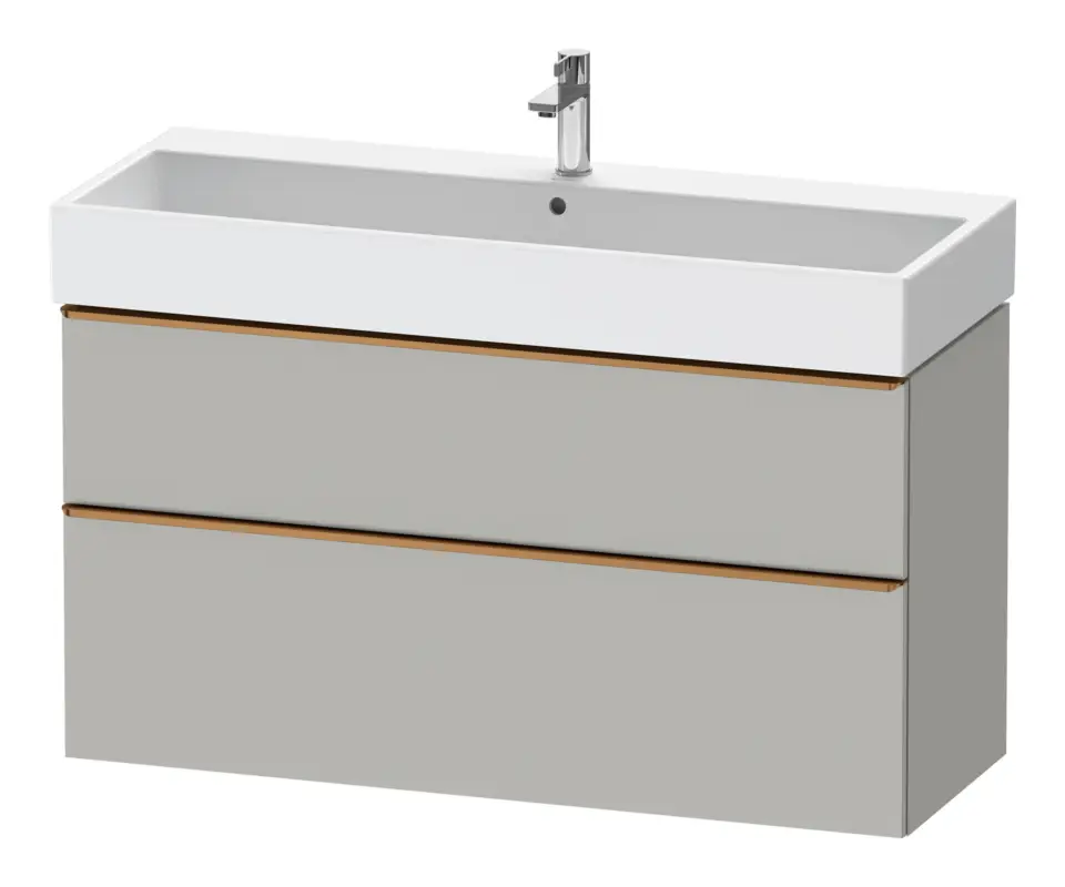 Beliebt Duravit D-Neo Waschtischunterschrank mit 2 Auszügen Griff Diamantschwarz Matt 1184 x 625 x 442 mm - Betongrau Matt