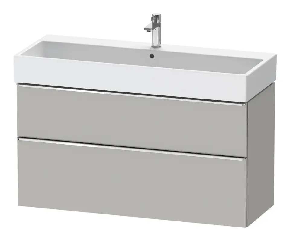 Preisknaller Duravit D-Neo Waschtischunterschrank mit 2 Auszügen Griff Bronze Gebürstet 1184 x 625 x 442 mm - Betongrau Matt