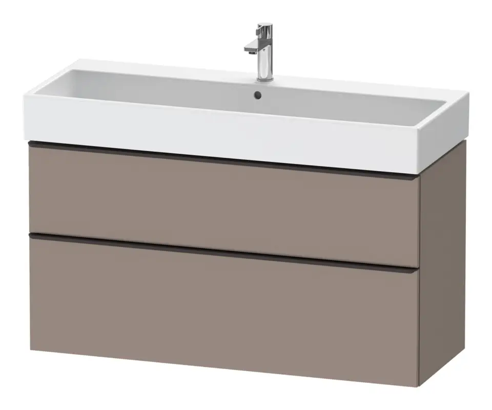 Duravit D-Neo Waschtischunterschrank mit 2 Auszügen Griff Diamantschwarz Matt 1184 x 625 x 442 mm - Basalt Matt Garantierte Lieferung