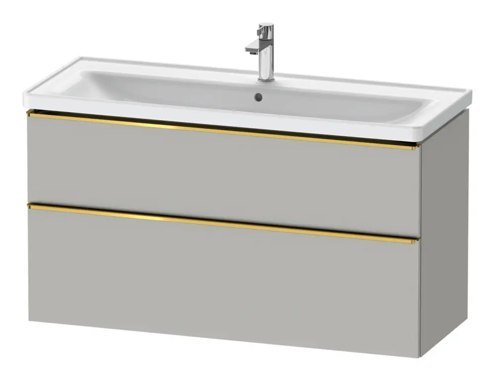 Duravit D-Neo Waschtischunterschrank mit 2 Auszügen Griff Chrom Hochglanz 1184 x 625 x 452 mm - Betongrau Matt Finale Aktion
